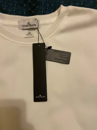 Felpa Stone Island Uomo M Bianca