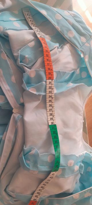 Traje Flamenca Joven Azul Lunares