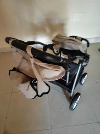 Carro gemelar para muñecas