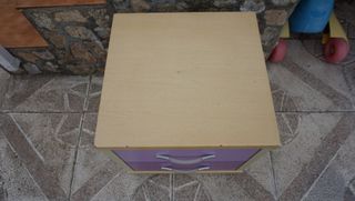 Mesita 2 cajones con ruedas 45x42x40cm ver fotos