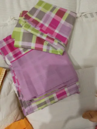 Sabanas de tela a cuadros