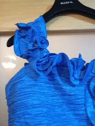 Vestido fiesta corto azul klein