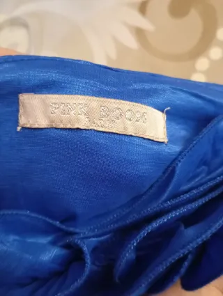 Vestido fiesta corto azul klein