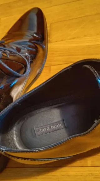 Zapatos charol negros talla 43