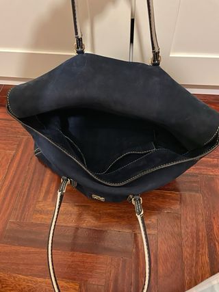Bolso Ante Azul Marino Carolina Herrera