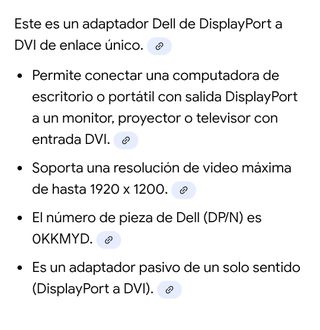 Adaptador Dell DisplayPort a DVI