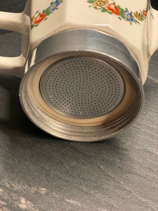 Caffettiera Moka Vintage Ceramica - Decoro Floreal