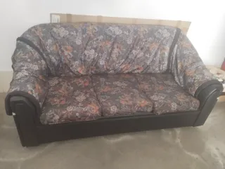 Sofá Cama Tela y Piel