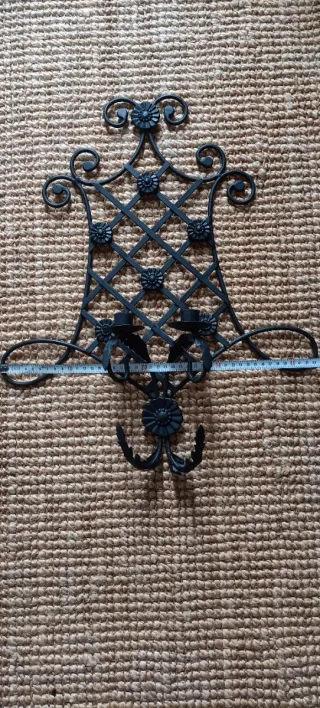 Candelabro de pared negro