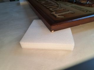 Quadro vintage in legno Triumph Motorcycle 60x45