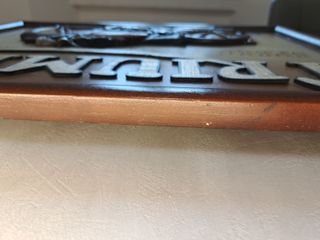 Quadro vintage in legno Triumph Motorcycle 60x45