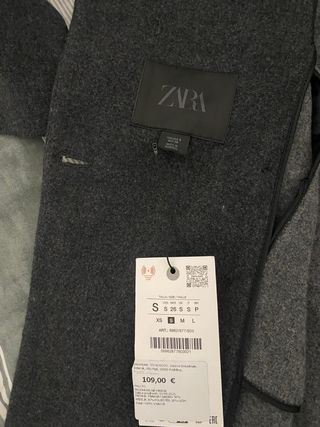 Abrigo largo oversize Zara ZW Collection