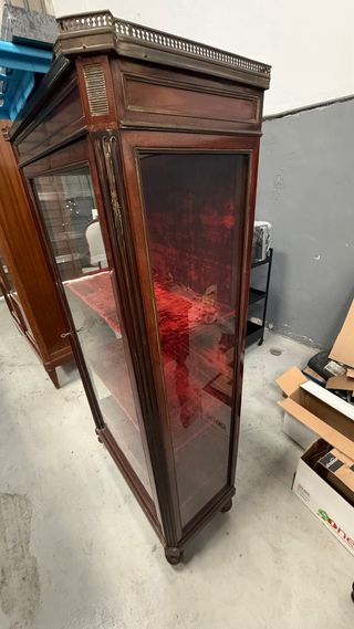 Mueble vitrina madera restaurada Escritorio Mesa