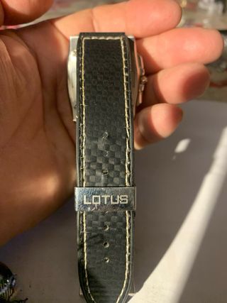 Reloj Lotus Cronógrafo Naranja y Plata