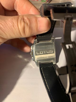 Reloj Lotus Cronógrafo Naranja y Plata
