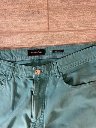 Pantalones Massimo Dutti Azul Turquesa
