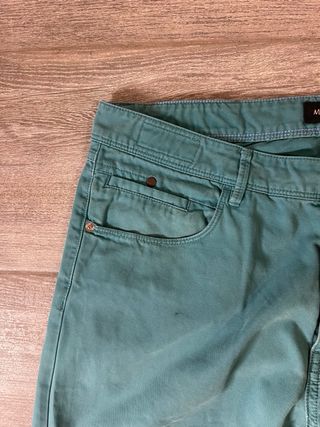 Pantalones Massimo Dutti Azul Turquesa