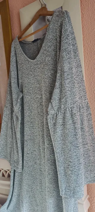 Vestido midi mangas amplias talla 54/56