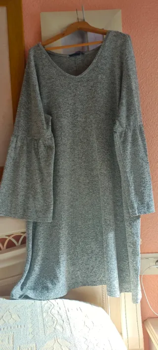 Vestido midi mangas amplias talla 54/56