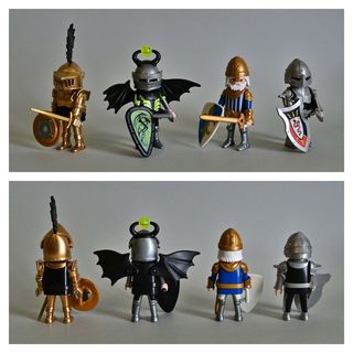 Lote 4 Playmobil Caballeros + Dragón