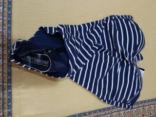 Bañador Woman Secret rayas azul/blanco