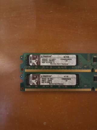2x Kingston KVR DDR2 Módulos de RAM 2GB