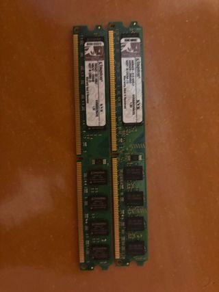 2x Kingston KVR DDR2 Módulos de RAM 2GB