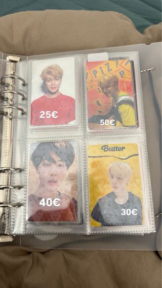 (Photocards BTS Originales Jimin Jungkook Tae)