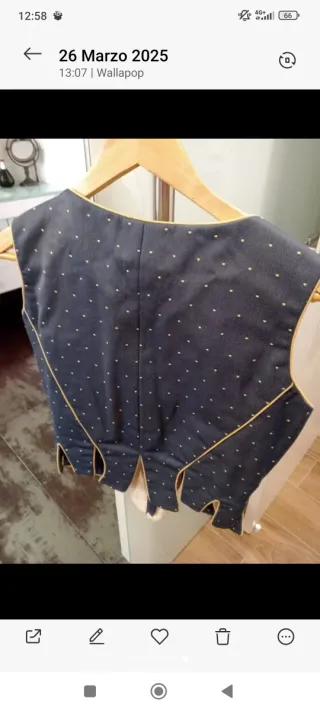 Traje de Huertana Negro y Beige sólo un uso.