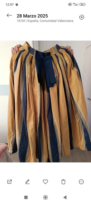 Traje de Huertana Negro y Beige sólo un uso.