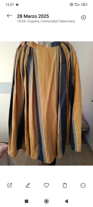 Traje de Huertana Negro y Beige sólo un uso.