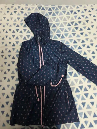 Chubasquero niña azul y rosa