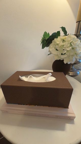 Porta lenços castanho minimalista