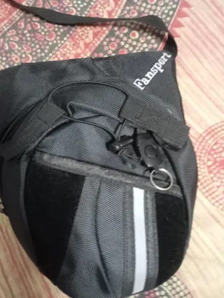 Pernera Fansport Negra/Gris con 2 Cremalleras