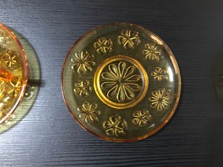 Juego café 12 piezas ámbar años 70