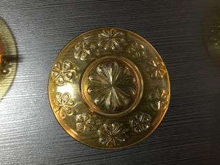 Juego café 12 piezas ámbar años 70