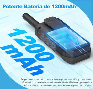 Pack 4 Walkie Talkies Recargables AWANFI