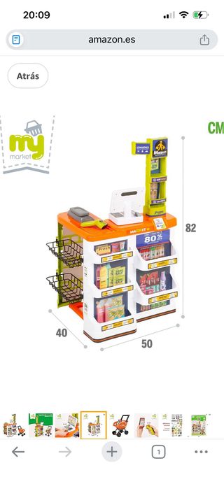 Supermercado Juguete con Carrito