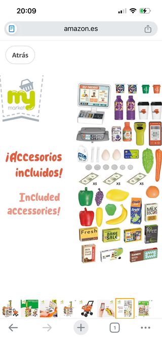 Supermercado Juguete con Carrito