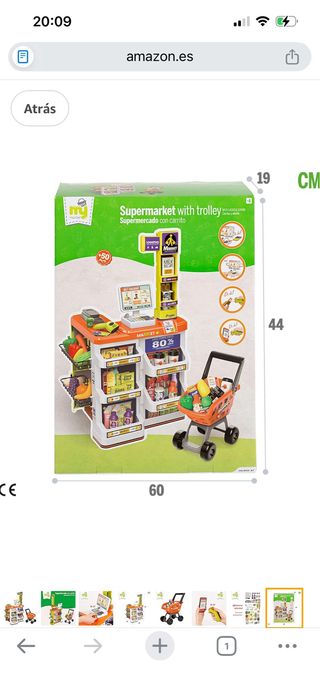 Supermercado Juguete con Carrito