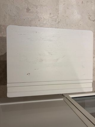 Mesita auxiliar blanca de madera