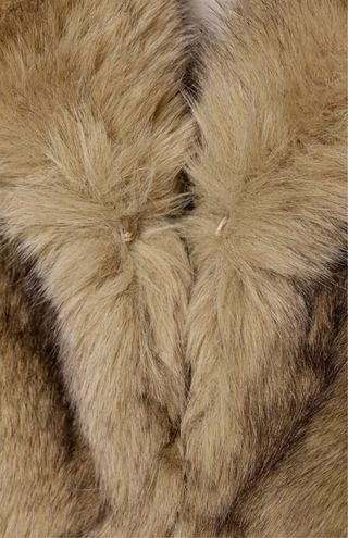 Abrigo pelo sintético Zara Beige