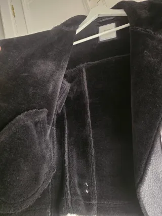 Abrigo doble faz negro Pimkie