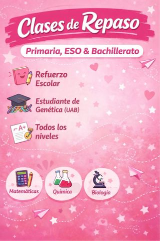 Clases particulares  Primaria, ESO, Bachillerato