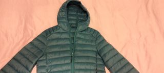 Giubbotto verde da escursionismo con cappuccio