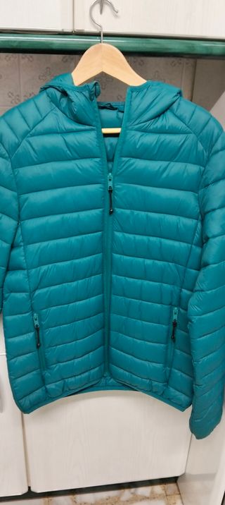 Giubbotto verde da escursionismo con cappuccio