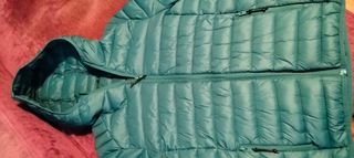 Giubbotto verde da escursionismo con cappuccio