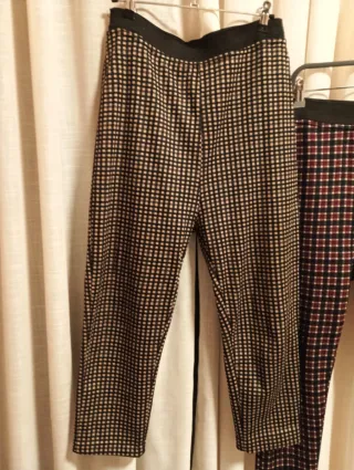 Lote 2 Pantalones señora cuadros calentitos