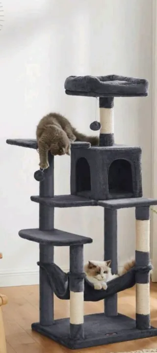 Rascador para gatos con hamaca y cuevas