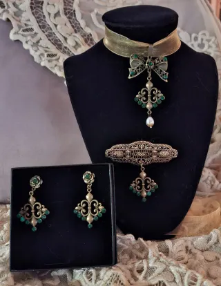 Aderezo Huertana Fallera Oro y Verde